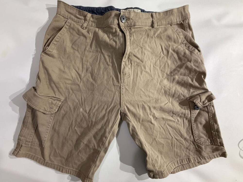 Vintage Genes 1891 Men Khaki Cargo Shorts Slim Fit W38